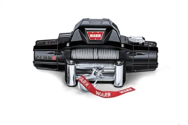 Warn Zeon 8000 Lb Winch with steel rope, front view