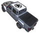 SpiderWebShade Sun Shade for Jeep Gladiator JT (2019–2026); printed white top with black star logo.