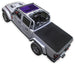 Sun Shade Top for Jeep Gladiator JT by SpiderWebShade, stock printed purple shade over the cabin