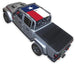 Sun Shade for Jeep Gladiator JT by SpiderWebShade with a Texas flag print on the shade top.
