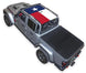 Sun Shade for Jeep Gladiator JT by SpiderWebShade with a Texas flag print on the shade top.