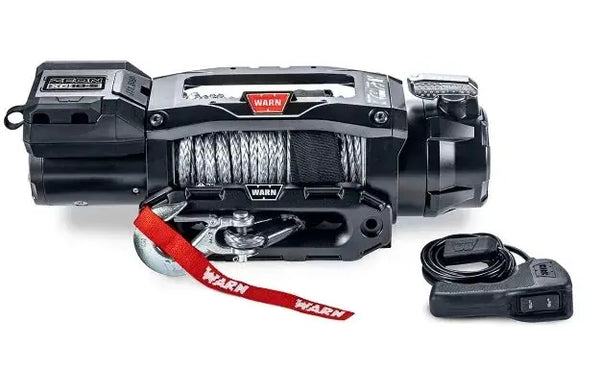 ZEON XC 10-S Warn winch with 100 ft of 3/8in Spydura synthetic rope and remote