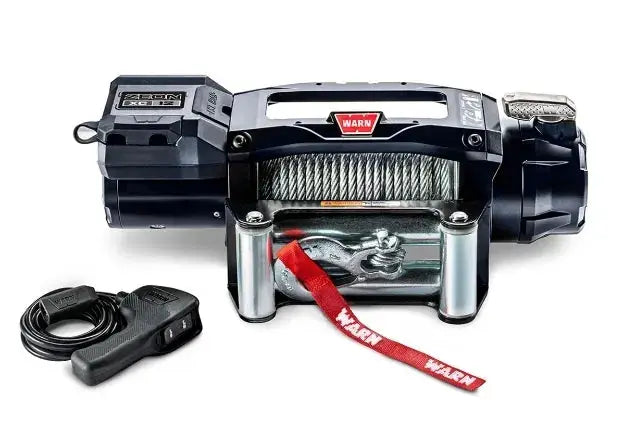 ZEON XC 12 Warn winch with 80 ft of 3/8 in wire rope and remote control