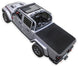 Sun Shade for Jeep Gladiator JT — SPIDERWEBSHADE stock printed shade top, black bed cover.