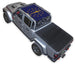 Sun shade Jeep Gladiator JT by SpiderWebShade; stock printed blue shade top with star/flag design.