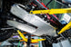Artec JLU 4XE bellypan skid with power pack and exhaust skids for Jeep JL 4XE underside view