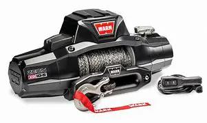Warn ZEON XD 10-S winch with 100 ft 3/8 in Spydura synthetic rope, remote, mounting plate