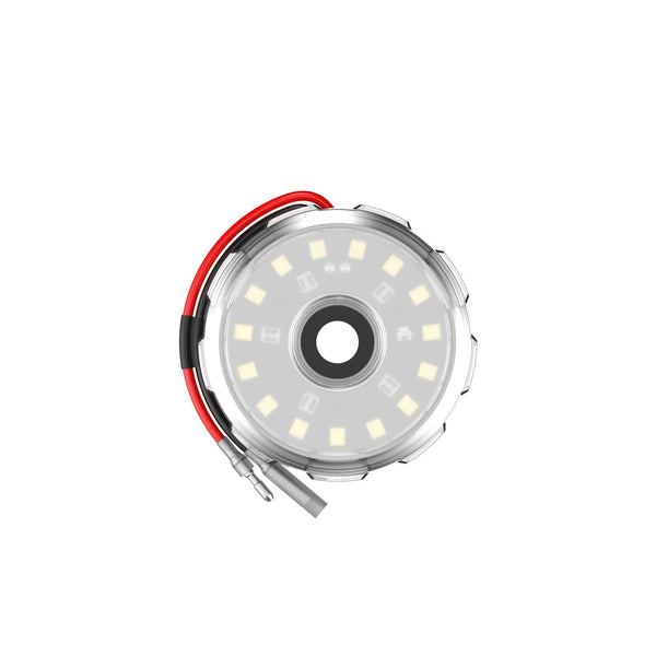 KC Hilites Cyclone V2 Diffused LED 5W Flood Light with red bezel for off-road engine bays