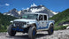 Artec JL-JT A-Pillar Dual Surface Light Mount for Jeep JL/JT Wrangler; black bracket with dual round LED lights on A-pillars
