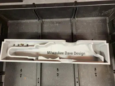Packout Drawer Ultra Slim Insert for M12 Soldering Iron Milwaukee Dave Designs, white plastic