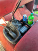 2nd Gen Dodge Ram Shifter Mounted Cup Holder, JC Customs, black plastic, 12V trucks only