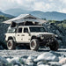 Gen2 Overlander Standard Tent, gray, by Smittybilt, mounted on SUV.