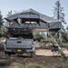 Gen2 Overlander XL gray tent by Smittybilt on a Toyota Tacoma roof rack