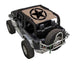 Sun shade for Jeep Wrangler JK 2-Door by SPIDERWEBSHADE; tan printed shade top with black star emblem