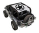 SpiderWebShade sun shade for Jeep Wrangler JK 2-Door, white top with black star logo