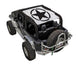 Sun Shade for Jeep Wrangler JK 2-Door by SPIDERWEBSHADE, white printed shade top with black star logo