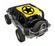 Sun shade top for Jeep Wrangler JK 2-Door by SpiderWebShade; yellow printed star design.