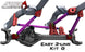 3-Link Tube and Rod End Kit G by Artec Industries, purple tubes with red end links
