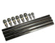 Artec Industries 3-Link Tube and Rod End Kit - black tubes with silver rod ends and gold lock nuts