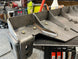 JC Customs OBS Ford Hidden Winch Mount bumper bracket, bare steel with welded seams and mounting bolts