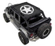 Sun shade for Jeep Wrangler JKU 4-Door by SpiderWebShade, black with white star circle print