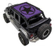 Sun shade top for Jeep Wrangler JKU 4-Door by SpiderWebShade, purple with black star logo