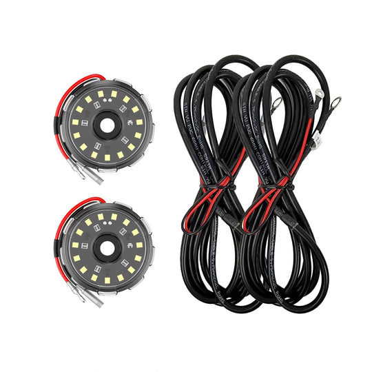 KC Hilites Cyclone V2 Two-Light Add-On Kit, Clear Lens, 2.5m Wiring Harness
