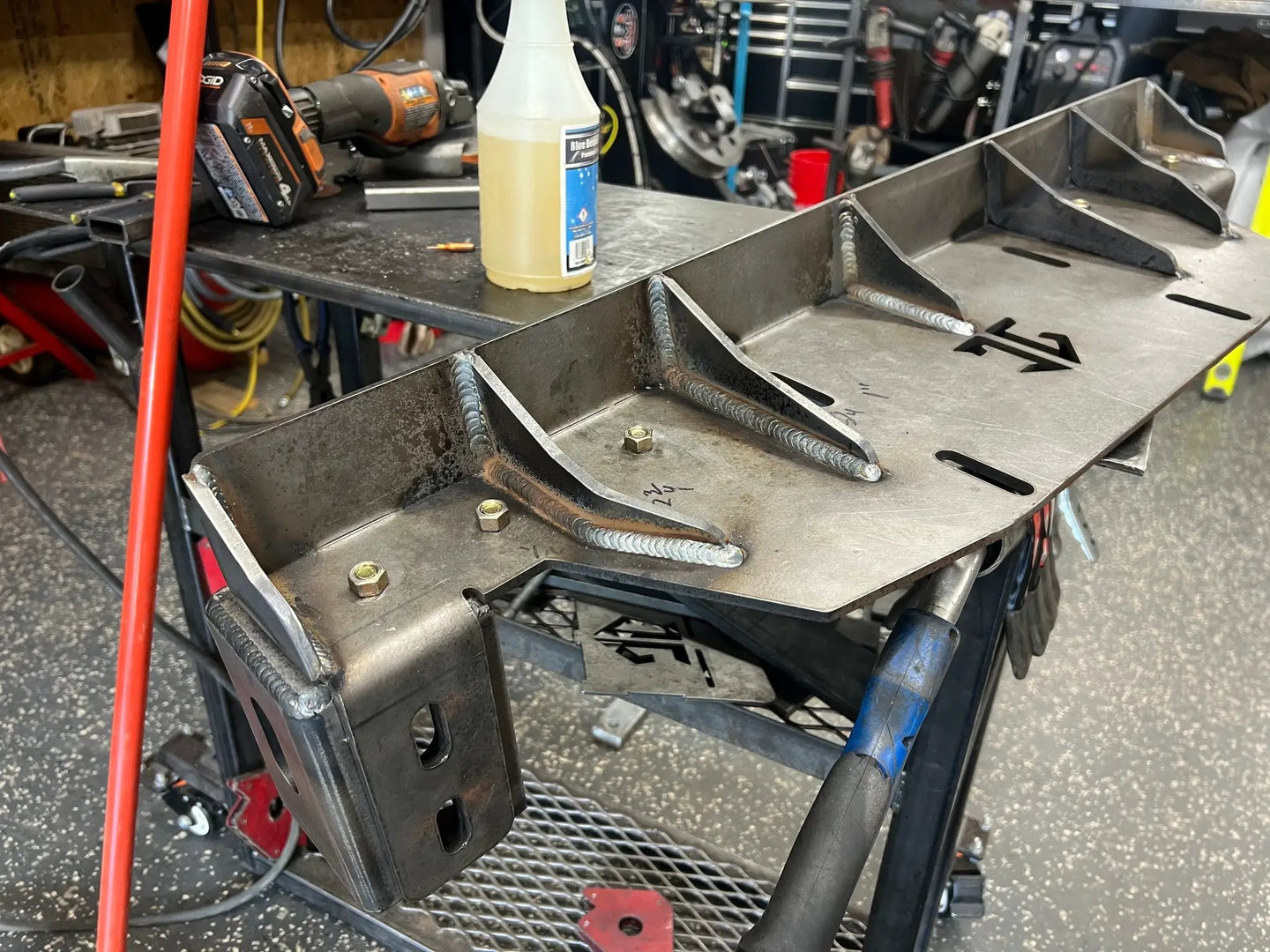 OBS Ford Hidden Winch Mount JC Customs - steel bumper mount with welded gussets