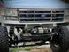 JC Customs OBS Ford Hidden Winch Mount under front bumper with winch and rope visible