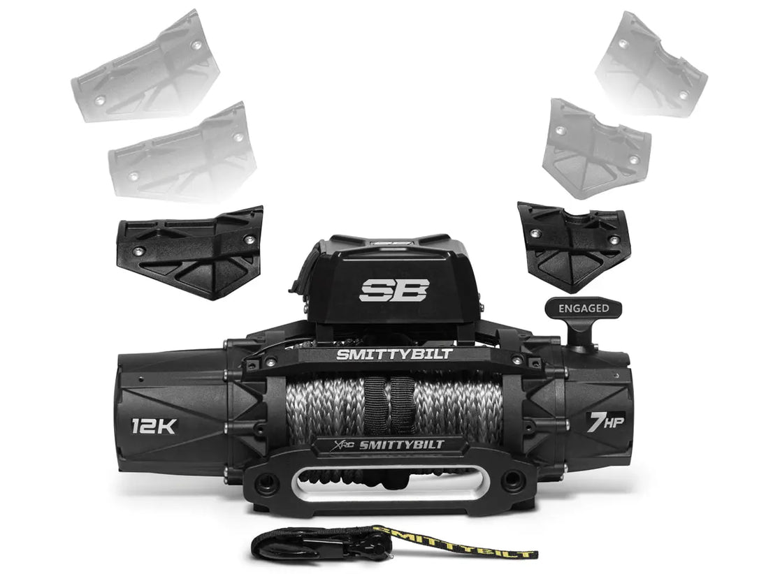Smittybilt XRC Gen3 12K Comp Series winch with synthetic cable for RC crawlers and buggies