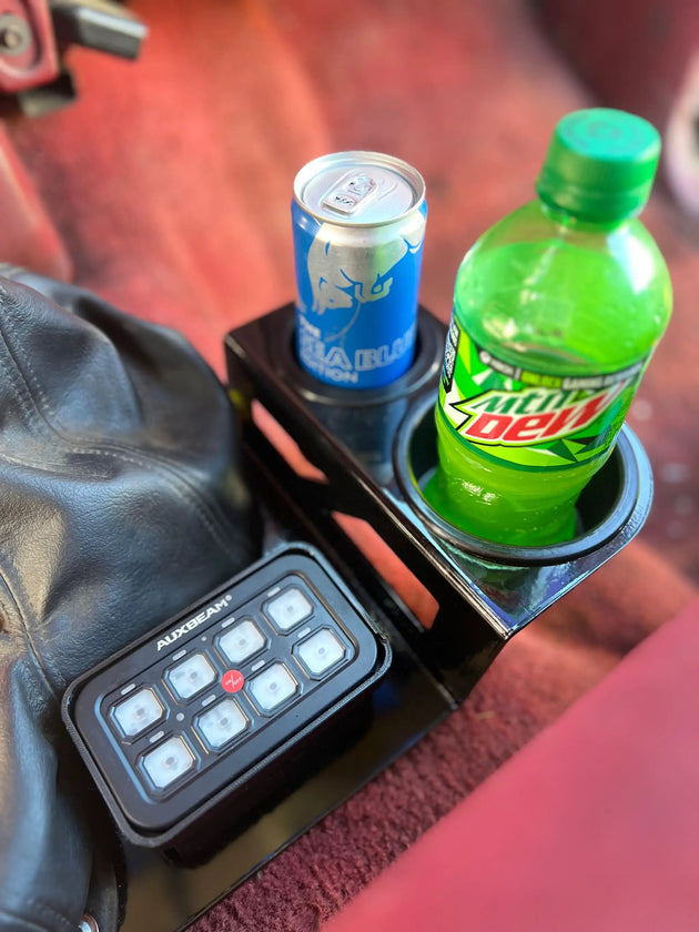 Cup holder, shifter-mounted for 2nd Gen Dodge Ram 12V trucks only, JC Customs