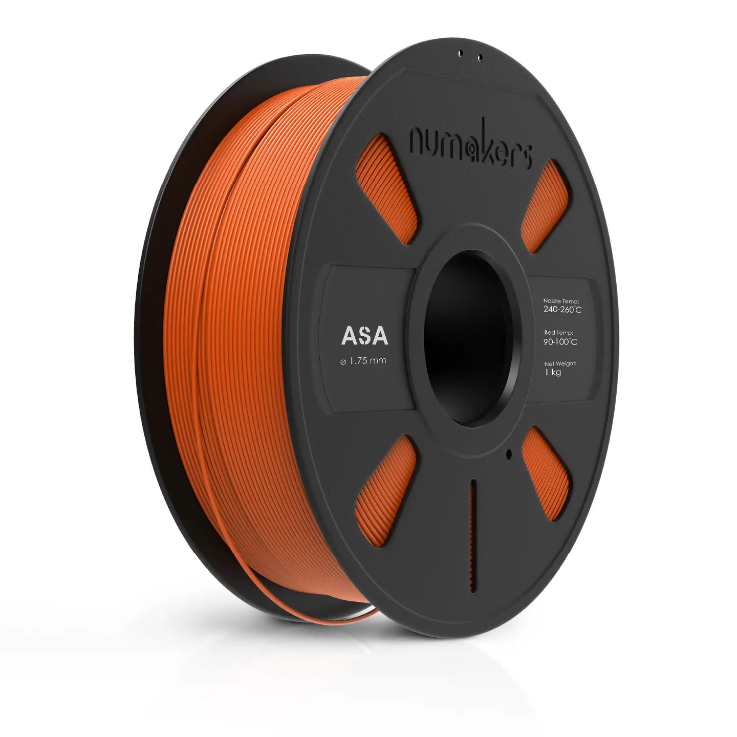 ASA Filament spool, orange 1.75 mm, Numakers 3D printer filament