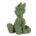 PLA+ Filament green dragon figurine, 3D-printed model