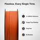 Numakers ASA Filament spool in orange for 3D printers