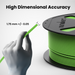 ASA Filament by Numakers, 1.75 mm green spool for 3D printing.