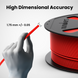 ASA Filament by Numakers, red 1.75 mm ±0.05 3D printer filament on spool