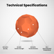 Numakers ASA filament, orange 3D printer material; density 1.05 g/cc, tensile 45 MPa, modulus 2210 MPa, HDT 95 C.
