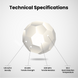 Numakers ASA Filament technical specs: density 1.05 g/cc, tensile strength 45 MPa, tensile modulus 2210 MPa, heat distortion 95 C