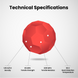 Numakers ASA Filament; red 3D printer accessory with density 1.05 g/cc, tensile strength 45 MPa, tensile modulus 2210 MPa.