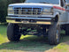 JC Customs OBS Ford Hidden Winch Mount bumper, white Ford, visible winch housing