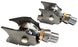 60 Lower Link Axle Brackets (Pair) Artec Industries – two silver steel brackets with bolt-end assemblies