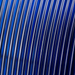 PETG Translucent filament for 3D printers, blue, close-up of translucent strands