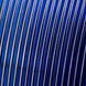 PETG Translucent filament for 3D printers, blue, close-up of translucent strands
