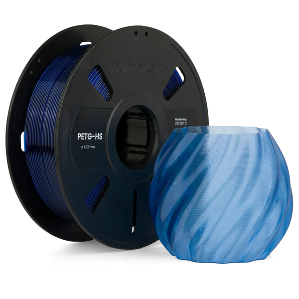 PETG Translucent filament spool by Numakers, blue, 1.75 mm, 2 spools