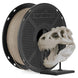 PLA+ Filament spool by Numakers for 3D printers; beige filament on black spool, skull model.