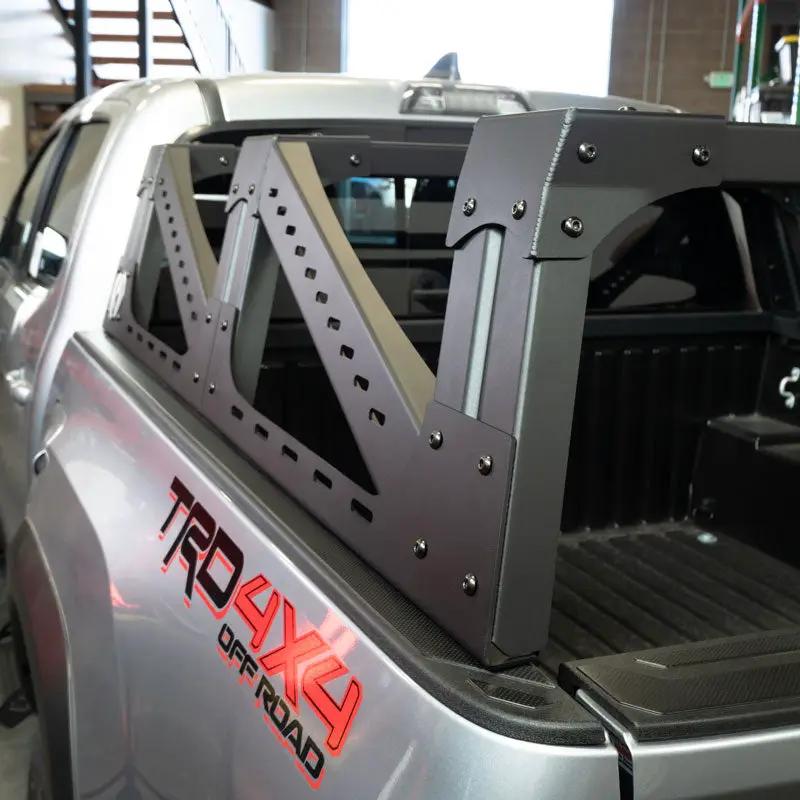 Artec Tacoma 3G Mid Height Bed Rack Aluminum mounted on Toyota Tacoma bed
