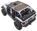 Sun shade top by SPIDERWEBSHADE for Jeep Wrangler JLU 4-Door (2018–2026) with tan panels