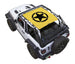 SpiderWebShade Sun Shade for Jeep Wrangler JL 2-Door; yellow stock-printed shade top