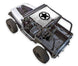 Sun shade SpiderWebShade for Jeep Wrangler YJ (1987–1996) with white printed panel and black star logo