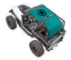 Sun Shade for Jeep Wrangler YJ (1987–1996) by SPIDERWEBSHADE; teal stock printed shade top with star logo